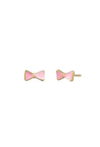TT - Pink Juliette Bow Stud Earrings