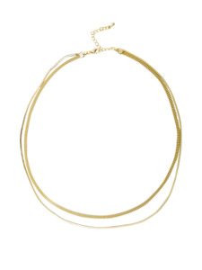 TT - Gold Double Chain Grace Necklace