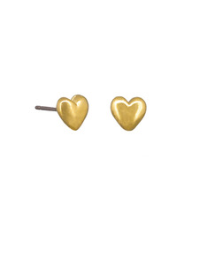 TT - Gold Pixie Heart Stud Earrings