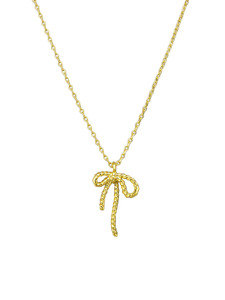 TT - Gold Rope Bow Necklace