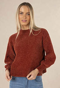 Humidity Chenille Jumper - Rust