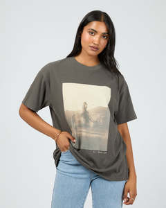 40 Rack: All About Eve Yellowstone Relaxed Tee - Charcoal