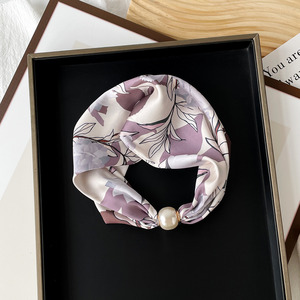 Fresh Accessories Neck Scarf - Pearl Mauve Floral