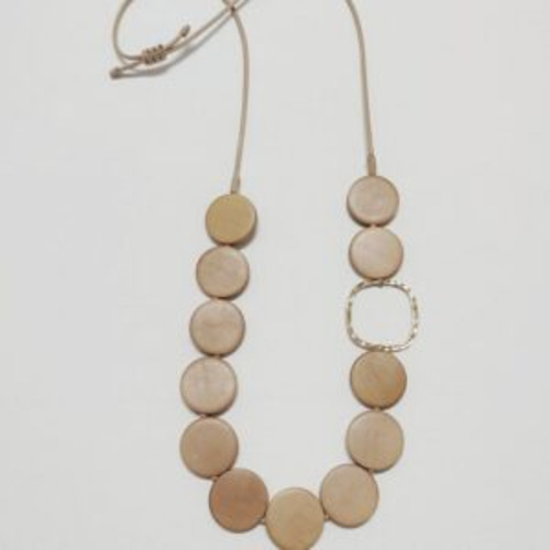 Jewellery: SHE Natural Gold Circles Long Necklace (adjustable)