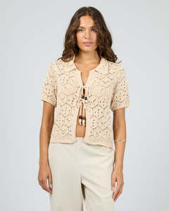 40 Rack: Silent Theory Nina Crochet Top - Natural