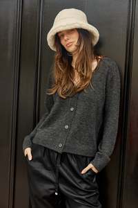 Betty Basics Sale: Betty Basics Fifi Cardigan - Charcoal