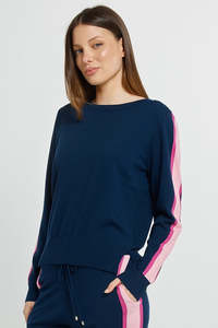 Betty Basics Sale: Betty Basics Lenore Sweater - Navy