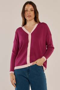 Betty Basics Sale: Betty Basics Hampton Cardigan - Pink