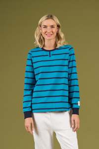Charlie Jane: Charlie Jane Endeavour Top - Tranquil Stripe