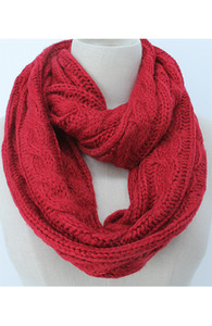 Frontier Snood Cable Knit Red
