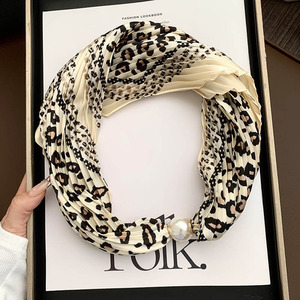Fresh Accessories Neck Scarf - Pearl Cream Leopard