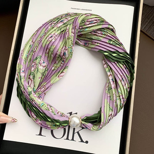 Fresh Accessories Neck Scarf - Pearl Violet Vine