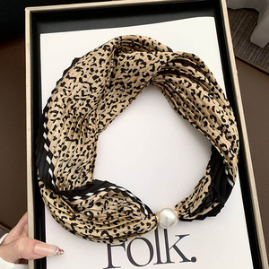 Fresh Accessories Neck Scarf - Pearl Leopard Love