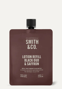 Smith + Co Lotion Refill Black Oud + Saffron