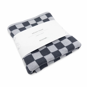ecovask Kitchen Towel - Graphite Lunar Chequer