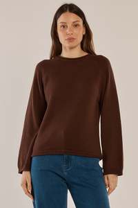 Betty Basics Carrie Knit Jumper - Espresso