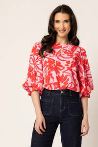 Leila + Luca Fleur Top - Pink Lady