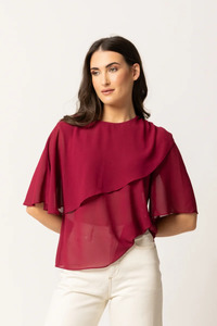 Seeking Lola Drifter Blouse - Cranberry