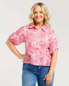 Zafina Marie Shirt - Pink Bloom