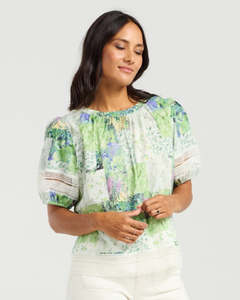 Clothing: NMBR Paige Top - Botanical Patch