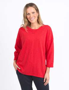 Elm Annie 3/4 Slv Tee - Poppy