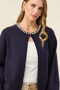 Isle of Mine Nell Pearl Cardigan - Navy