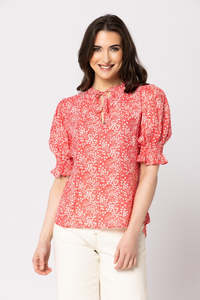 Leila + Luca Honey Blouse S/S - Poppy Field