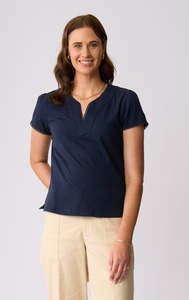 Blouse: Charlie Jane Waiheke Top - Navy