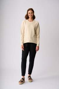Sweatshirts: Charlie Jane Seaview Crew - Oat Marle