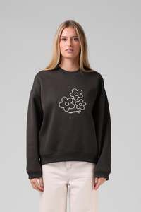 Sweatshirts: RPM Flowers Box Crew - Charcoal