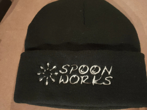 Spoonworks Base Line Logo Beanie (Black/White)