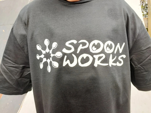 Spoonworks Base Line T-Shirts (Black – Large Logo)