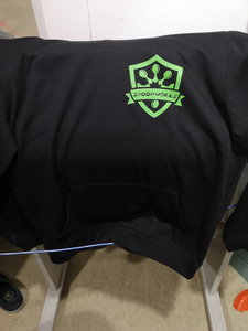 Spoonworks Shield Hoodie (Black/Green Logo)