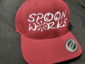Spoonworks Original Logo Hat (Maroon/Silver Logo)