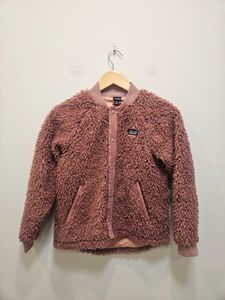 In Stock: Dusty Pink Patagonia Fleece Bomber Jacket, M / 10