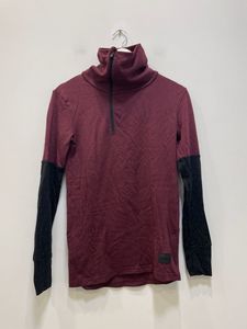 Clothing And Accessories: Burgundy Mons Royale Cornice Rollover LS, S