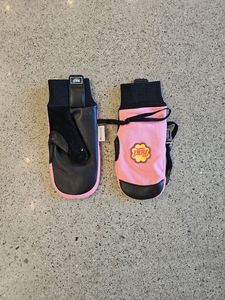Snow Sports: Pink POW Mittens, S