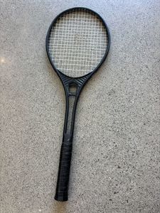 Team And Court Sports: Black  Tennis racquet