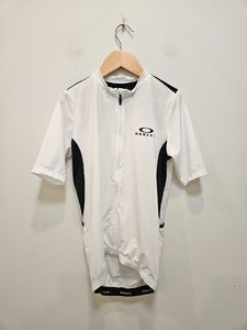 White Oakley Hydrolix Cycling Jersey, S