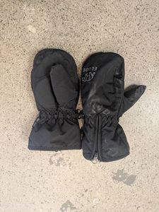 Black Elude Ski mittens, Age 14
