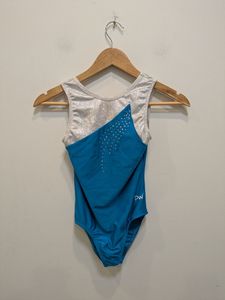 Blue PW Dance & Sportswear Rhinestone Leotard, 12