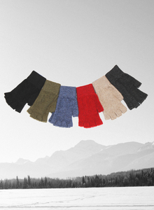 NZ Made Possum & Merino Fingerless Gloves