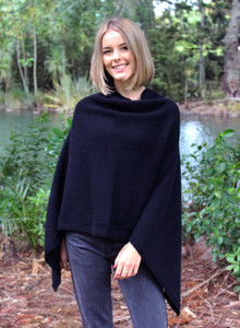 NZ Made Possum & Merino Poncho – 6 Colours