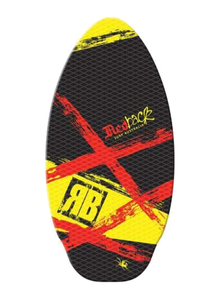 Bodyboards: REDBACK SOFT TOP 41″ SKIM BOARD – Blk & Yellow