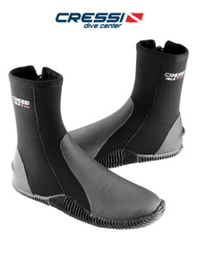 Snorkeling, Scuba & Freediving: Cressi Isla Zip-up Boots with Hard Rubber Sole