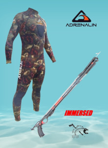 Adrenalin 3mm Camo Wetsuit & 75cm Spear Gun Combo