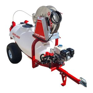 Croplands Sprayers: 300L Croplands TrailPak Motorised Sprayer with RetraSpray Reel • Croplands Spray