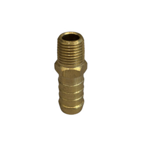 Brass Fittings: Brass Male Hose Tail ¼” BSPM x ½” tail • Croplands Spray