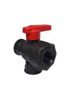 Components: 1/2" Ball Valve 3 Way • Croplands Spray