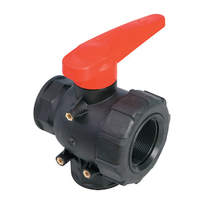 Components: 1 1/2" Ball Valve 3 Way • Croplands Spray